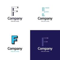 lettre f grand logo pack design création de logos modernes créatifs pour votre entreprise vecteur