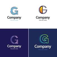 lettre g grand logo pack design création de logos modernes créatifs pour votre entreprise vecteur