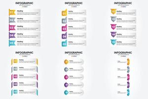 les illustrations vectorielles de cet ensemble sont idéales pour créer des infographies pour la publicité. dépliants. dépliants. et revues. vecteur