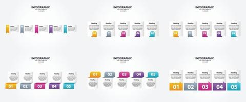 cet ensemble d'illustrations vectorielles est parfait pour créer des infographies pour la publicité. dépliants. dépliants. et revues. vecteur