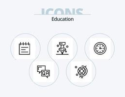 pack d'icônes de ligne d'éducation 5 conception d'icônes. chaise. éducation. page. conseil. vecteur