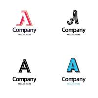 lettre un grand logo pack design création de logos modernes créatifs pour votre entreprise vecteur