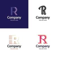 lettre r grand logo pack design création de logos modernes créatifs pour votre entreprise vecteur