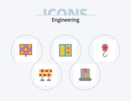 pack d'icônes plates d'ingénierie 5 conception d'icônes. . . construction. accrocher. construction vecteur