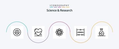 pack d'icônes science line 5 comprenant. science. science. ballon bouillant vecteur
