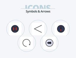 symboles et flèches remplis de ligne pack d'icônes 5 conception d'icônes. . . cacher. en haut. flèche vecteur