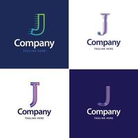 lettre j grand logo pack design création de logos modernes créatifs pour votre entreprise vecteur