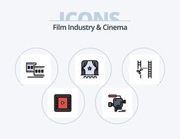 pack d'icônes remplies de ligne cenima 5 conception d'icônes. . conversation. message vecteur