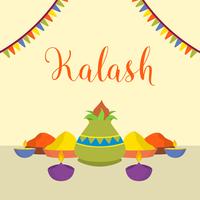 Illustration vectorielle de Kalash plat vecteur
