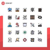 25 icônes créatives signes et symboles modernes du pack de collaboration cadeau de noël éléments de conception vectoriels modifiables microphone vecteur