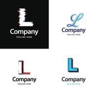 lettre l grand logo pack design création de logos modernes créatifs pour votre entreprise vecteur