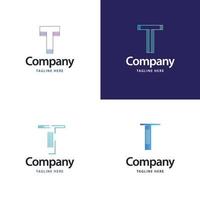 lettre t grand logo pack design création de logos modernes créatifs pour votre entreprise vecteur