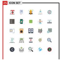 25 icônes créatives signes et symboles modernes de l'équipe d'organisation de l'histoire du groupe accustic éléments de conception vectoriels modifiables vecteur