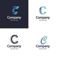 lettre c grand logo pack design création de logos modernes créatifs pour votre entreprise vecteur