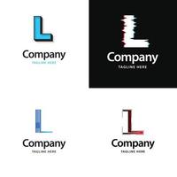 lettre l grand logo pack design création de logos modernes créatifs pour votre entreprise vecteur