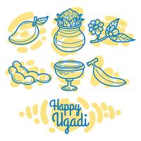 Ensemble de vecteur Ugadi