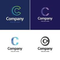 lettre c grand logo pack design création de logos modernes créatifs pour votre entreprise vecteur