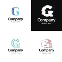 lettre g grand logo pack design création de logos modernes créatifs pour votre entreprise vecteur