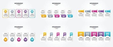 cet ensemble d'infographies vectorielles est idéal pour la publicité de votre entreprise dans des brochures. dépliants. et revues. vecteur