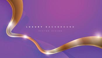 fond de luxe violet rose, décoration de ligne de paillettes d'or. illustration vectorielle vecteur