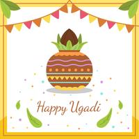 Joyeux vecteur d'Ugadi