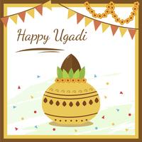 Heureux Ugadi, vecteur de vacances en Inde