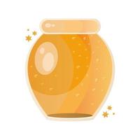 miel doux en icône de pot Mason vecteur