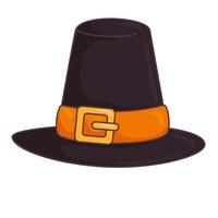 accessoire de chapeau de piligrim de Thanksgiving traditionnel vecteur