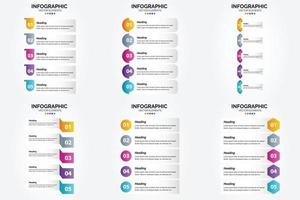 les illustrations vectorielles de cet ensemble sont idéales pour créer des infographies pour la publicité. dépliants. dépliants. et revues. vecteur