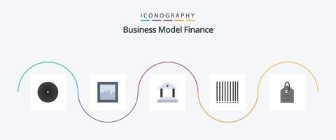 financez le pack d'icônes plat 5, y compris. finance. étiqueter. argent vecteur