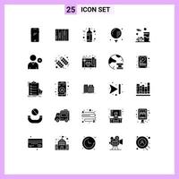 pack d'icônes vectorielles stock de 25 signes et symboles de ligne pour les activités de conception d'athlétisme de jeu bouteille éléments de conception vectoriels modifiables vecteur