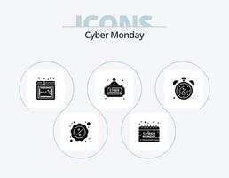 pack d'icônes glyphe cyber lundi 5 conception d'icônes. lundi. conseil. lundi. boutique. lundi vecteur