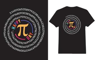 vecteur de conception de t-shirt happy pi day