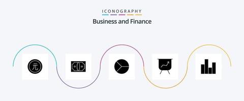 pack d'icônes de glyphe de finance 5, y compris les entreprises. performance. argent. conseil. graphique vecteur