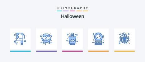 pack d'icônes halloween bleu 5, y compris le web. Halloween. bouteille. la magie. avenir. conception d'icônes créatives vecteur