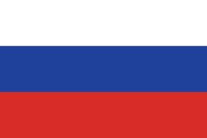 drapeau de la russie vector isoler bannière impression à plat