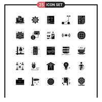 ensemble de 25 symboles d'icônes d'interface utilisateur modernes signes pour le transport scooter dollar prier église éléments de conception vectoriels modifiables vecteur