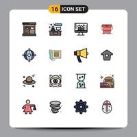 pack d'icônes vectorielles stock de 16 signes et symboles de ligne pour les éléments de conception de vecteur créatif modifiables de tableau de bord de nettoyage d'entreprise de lavage