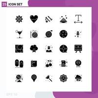25 icônes créatives signes et symboles modernes de vis de plaque de plat travail doux éléments de conception vectoriels modifiables vecteur