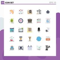 interface mobile ensemble de 25 pictogrammes de flèche de téléchargement plan construction crain éléments de conception vectoriels modifiables vecteur