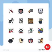 16 icônes créatives signes et symboles modernes de nettoyeur imac business device modifiable par ordinateur éléments de conception de vecteur créatif