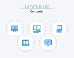 pack d'icônes bleu ordinateur 5 conception d'icônes. . . imac. mobile. appareil vecteur