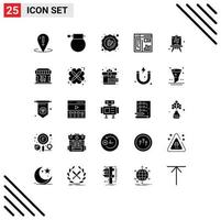 25 icônes créatives signes et symboles modernes de vente de guerre de conception de peinture comme des éléments de conception vectoriels modifiables vecteur