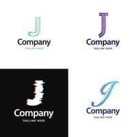 lettre j grand logo pack design création de logos modernes créatifs pour votre entreprise vecteur