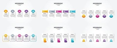 les illustrations vectorielles de cet ensemble sont parfaites pour créer des infographies pour la publicité. dépliants. dépliants. et revues. vecteur