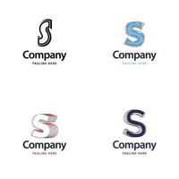 lettre s grand logo pack design création de logos modernes créatifs pour votre entreprise vecteur