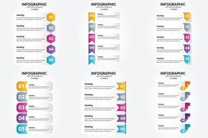 utilisez cet ensemble d'infographies d'illustration vectorielle pour faire de votre publicité dans des brochures. dépliants. et les magazines se démarquent. vecteur