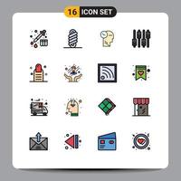 pack d'icônes vectorielles stock de 16 signes et symboles de ligne pour les soins de pédicure pensées beauté audio modifiable éléments de conception de vecteur créatif