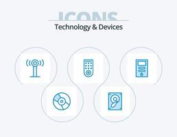 appareils bleu icône pack 5 conception d'icônes. . pc. signal. CPU. la télé vecteur