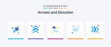 flèche plate 5 pack d'icônes comprenant. clavier. recharger. droite. gauche. conception d'icônes créatives vecteur